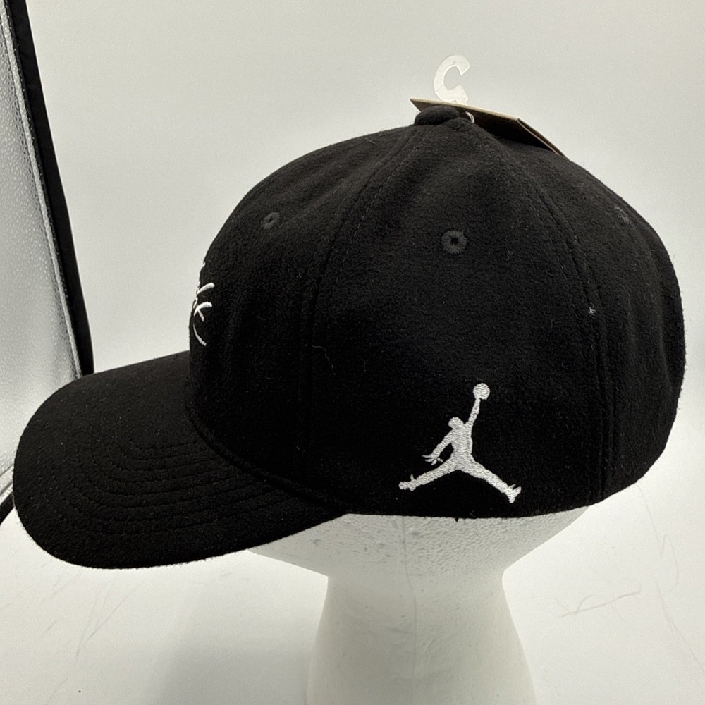NEW Nike Jordan Flight Unstructured Hat Black HF6241‎ 010 Wool Medium Large - Picture 4 of 11